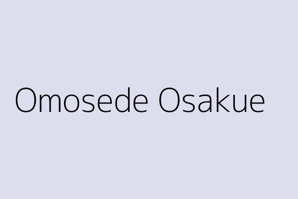 Omosede Osakue